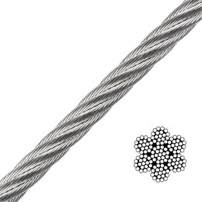 SS316 7x19 4mm stainless steel wire rope